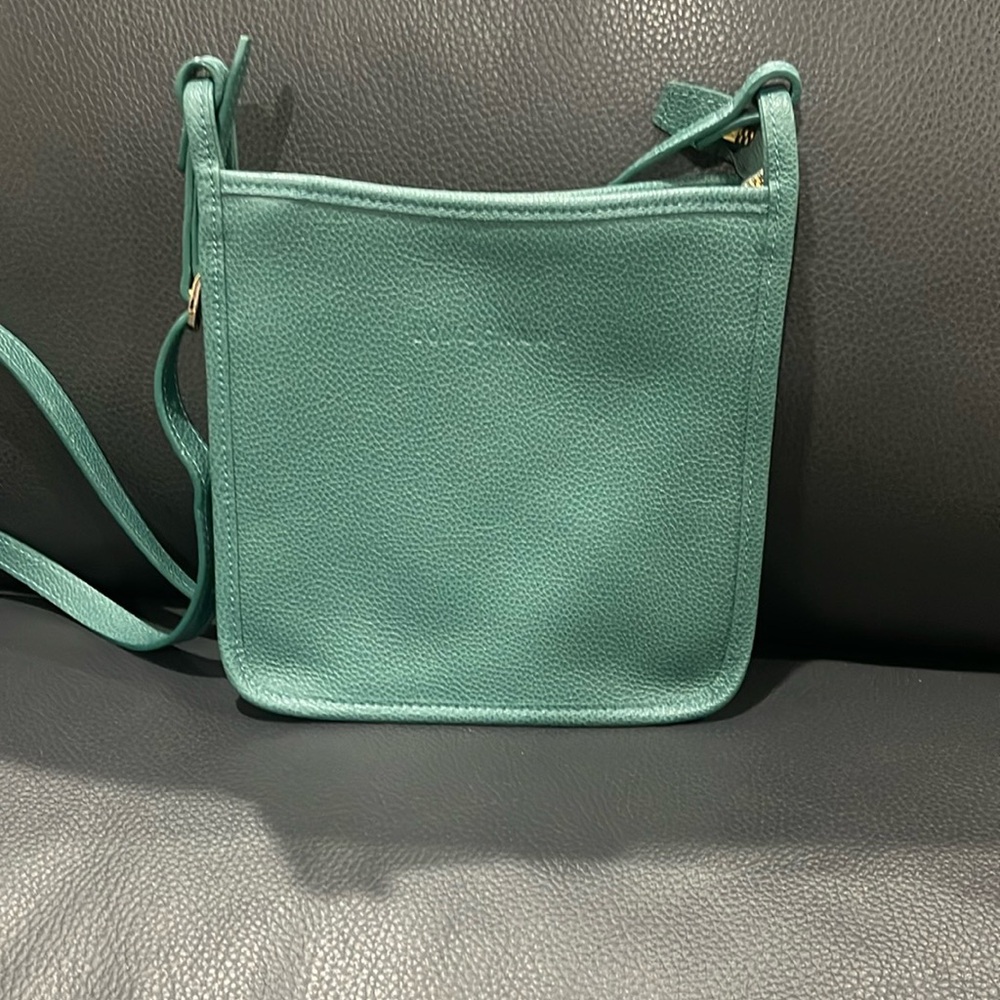 Longchamp Le Foulonne Leather Shoulder Bag, cypress, Small